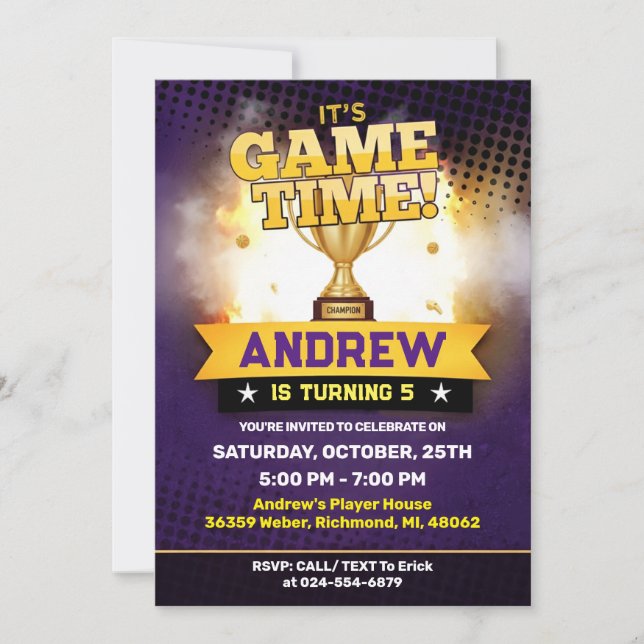 Convites Personal Basketball Birthday Invitation Sport (Frente)