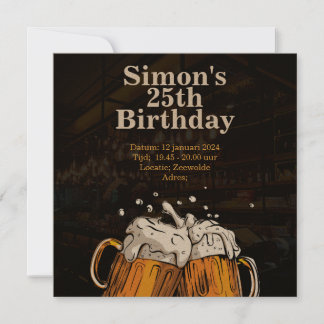Convites Personal Birthday invitation beer