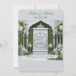 Convites Personalised Islamic Wedding Invitation