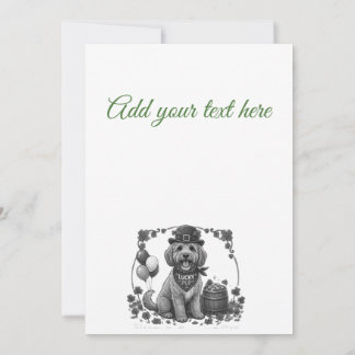 Convites Personalised Lucky Cockapoo St. Patrick's Day