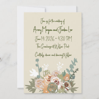 Convites Personalizable Wedding Invitation