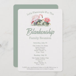 Convites Personalização da Arte Tropical Flamingo, Reunião 