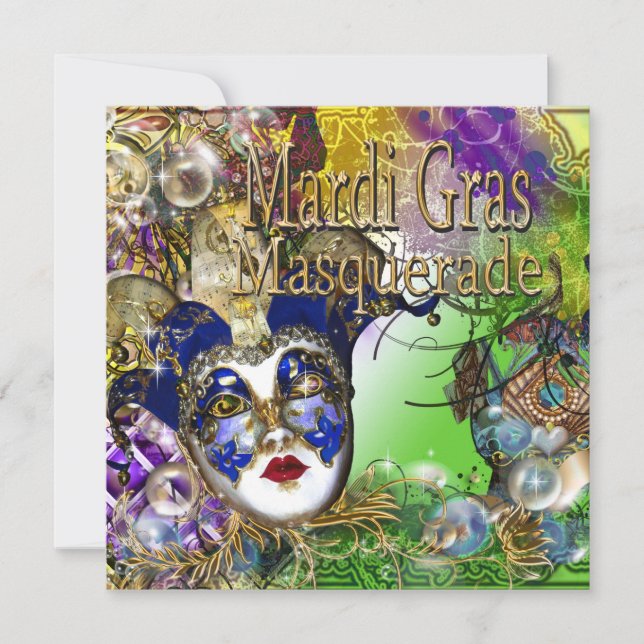 Convites PERSONALIZAÇÃO DA Máscara de mascarada de Quincean (Frente)