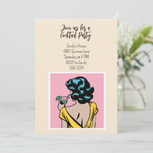 Convites Personalização da Pop de Verão do Partido Cocktail