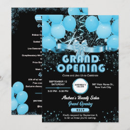 Convites Personalização de abertura de Grande Negócios Azul