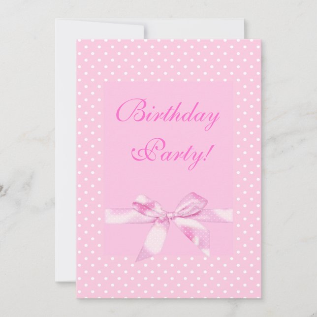 Convites personalização de aniversário de arco bonito (Frente)