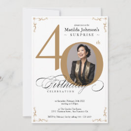 Convites Personalização Elegante Dourada e Elegante para an