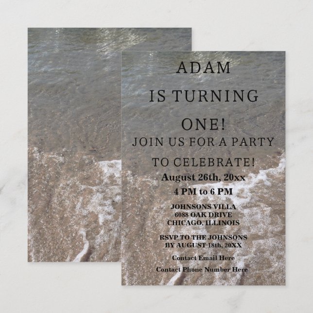 Convites Personalização Náutica da Praia da Primeira Festa  (Frente/Verso)