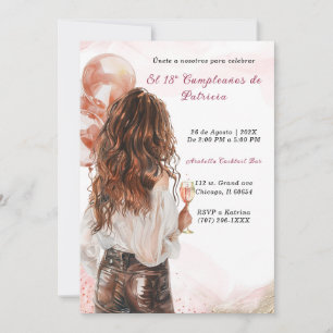 Convites Personalizadas Para o 18º Aniversário em Português