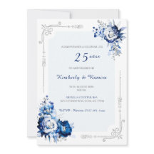 Personalizadas prata 25 anos estilo vintage