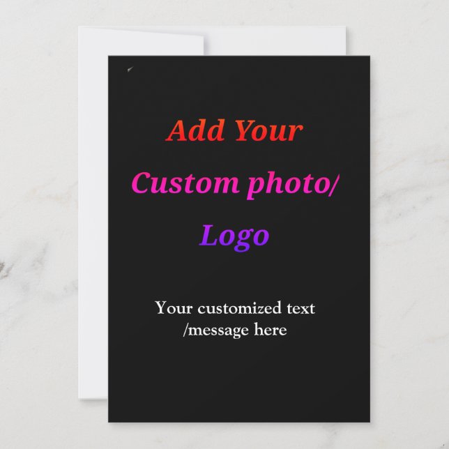 Convites personalizado adicione sua foto logo seu texto mod (Frente)