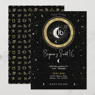 Convites Personalizado Astrologia Sol e Lua Signo Doze Anos