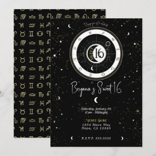 Convites Personalizado Astrologia Sol e Lua Signo Doze Anos
