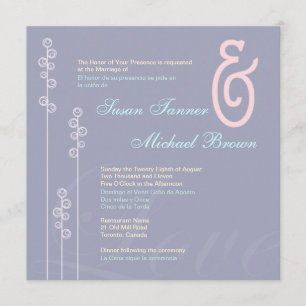 Convites ::personalizado: Casamento Bilíngue Hollyhock & A