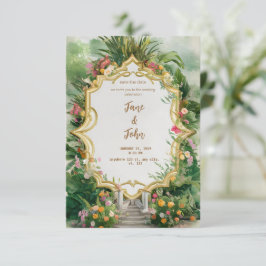 Convites [Personalizado] Casamento de Jardim Moderno Elegan
