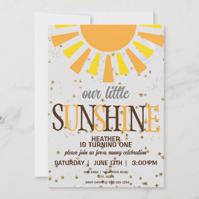 Convites Personalizado de primeiro aniversario (Frente)