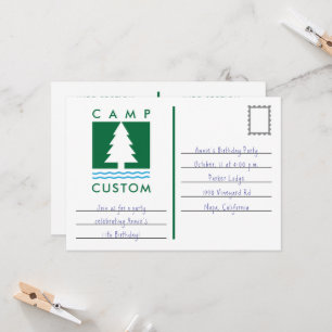 Convites Personalizado do acampamento