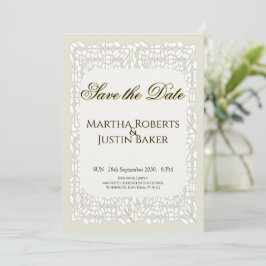 Convites Personalizado elegante local branco ornamental Sal
