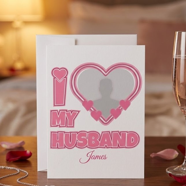 Convites Personalizado Eu Amo Meu Marido – Adicionar Foto e (Criador carregado)