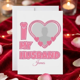 Convites Personalizado Eu Amo Meu Marido - Adicionar Fotogr