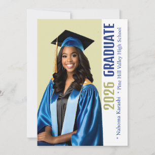 Convites Personalizado Graduado Afro-Americano 2026
