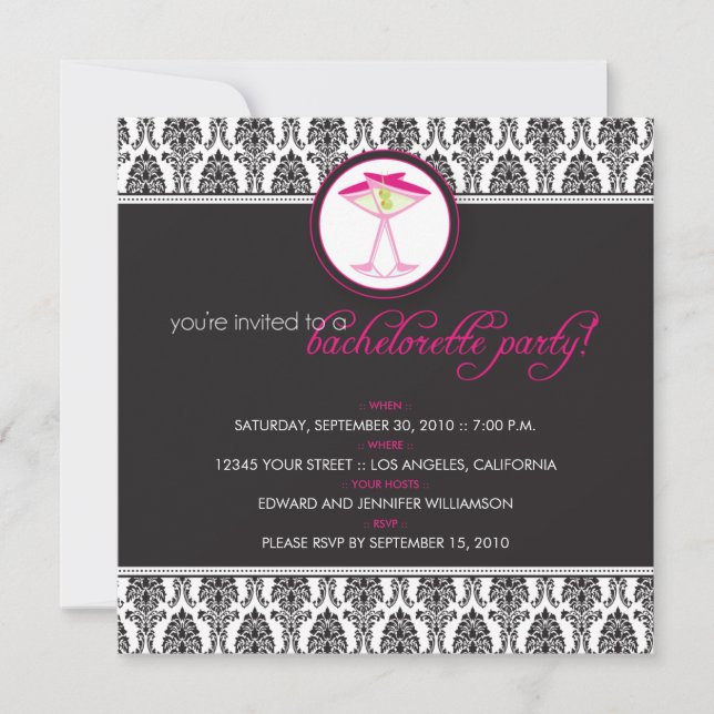 Convites :personalizado: Invite_v3 do Partido Cocktail Dama (Frente)