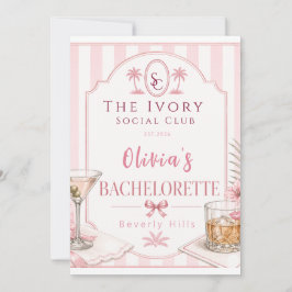 Convites personalizado Lux Rosa Despedida de Solteira noiva