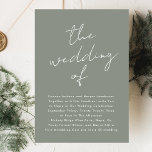 Convites Personalizado Sage Verde Nome Moderno O Casamento<br><div class="desc">Apresentando o Simple Modern Custom Names Wedding Suite, a escolha perfeita para casais que buscam um toque elegante e personalizado em suas estórias de casamento. Esta suíte refinada foi projetada para refletir seu estilo único e celebrar a alegre ocasião do seu dia de casamento. A suíte de casamento apresenta opções...</div>