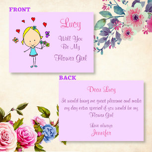 Convites Personalizado Será Minha Menina Flor?