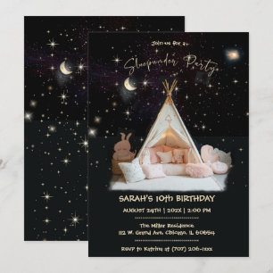 Convites Personalizado Sono sob as Estrelas Aniversário sob