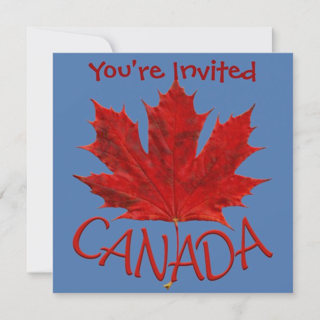 Convites Personalizados Canadá Bandeira do Canadá  (Frente)