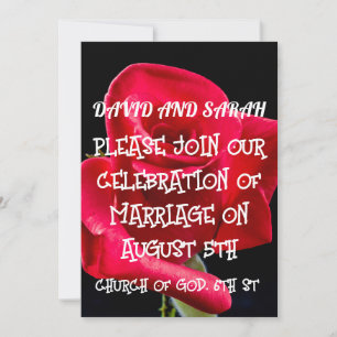 Convites Personalizados Casamento ROSA VERMELHA