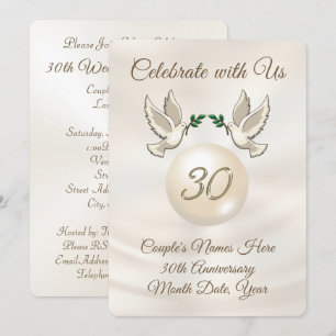 Convites Personalizados de Aniversário de 30 Anos