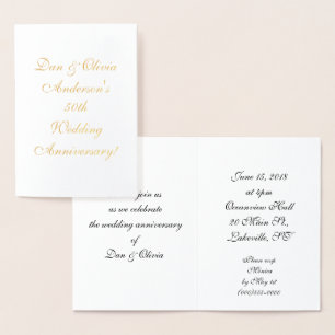 Convites Personalizados de Aniversário de 50 Anos