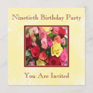 Convites Personalizados de Aniversário de 90 Anos