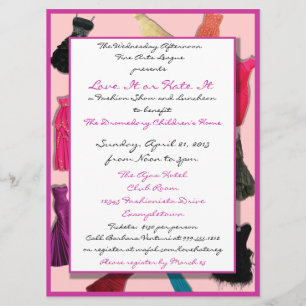 Convites personalizados de apresentação de moda 