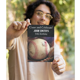 Convites personalizados de beisebol masculino