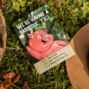 Convites personalizados de churrasco de verão assa