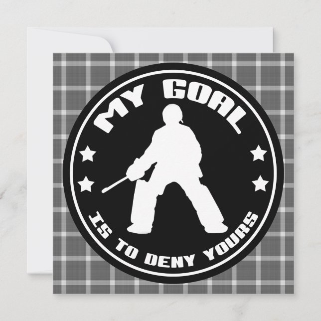 Convites Personalizados de Citação de Goalie de Hó (Frente)