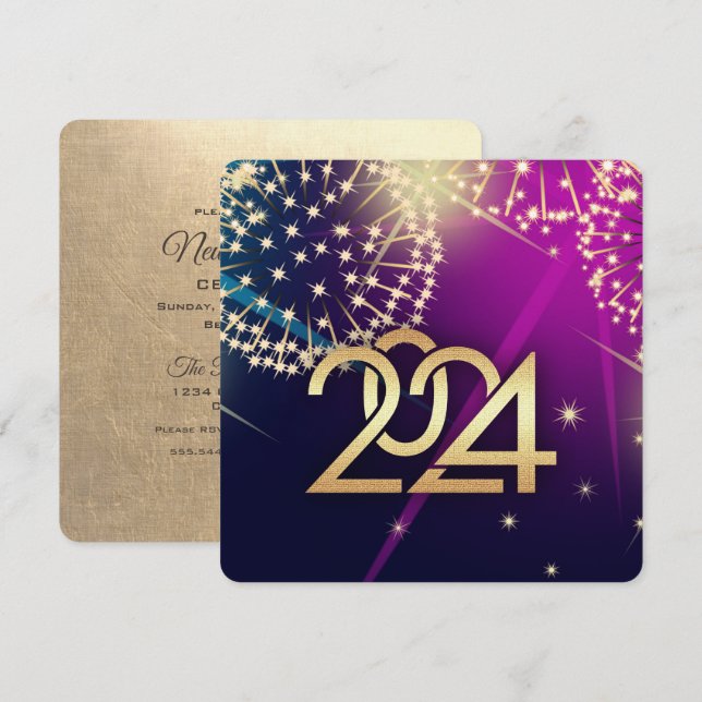 Convites personalizados de festas de véspera de 20 (Frente/Verso)