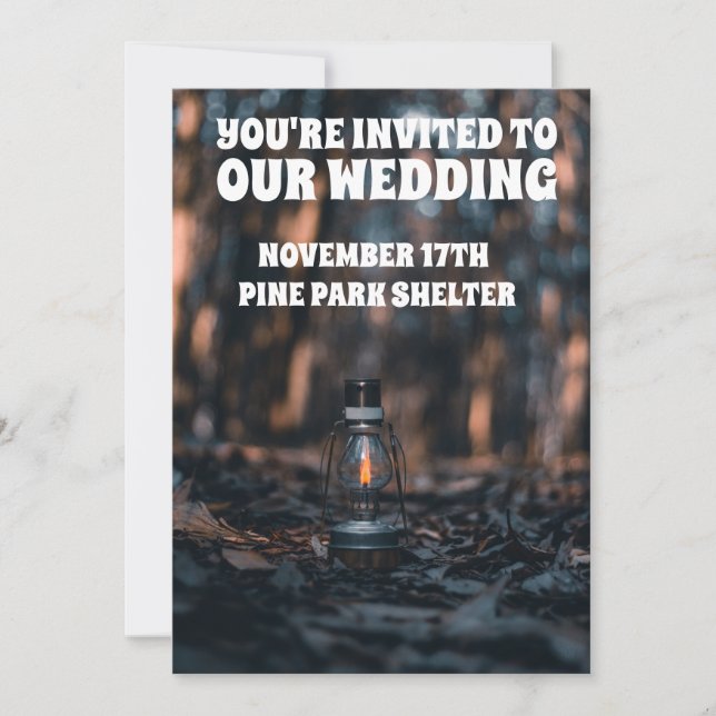 CONVITES PERSONALIZADOS DE LANTERN DO CASAMENTO OU (Frente)