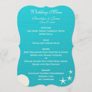 Convites Personalizados de Menu de Casamento com C