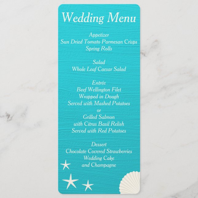Convites Personalizados de Menu de Casamento na Pr (Frente)