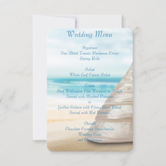 Convites Personalizados de Menu de Casamento na Pr (Frente)