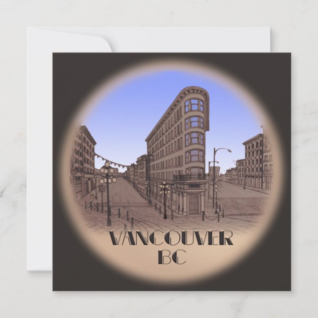 Convites Personalizados de Vancouver RSVP de Vanco (Frente)