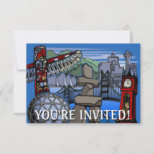 Convites Personalizados de Vancouver RSVP de Vanco