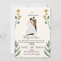 Convites personalizados elegantes para casamento