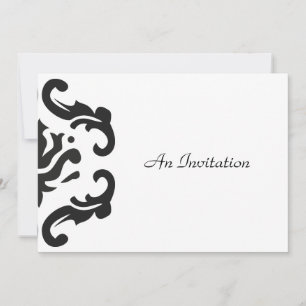 Convites Personalizados Estilosos Preto e Branco D
