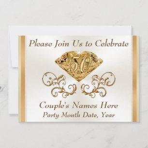 Convites Personalizados Incríveis para 50º Anivers