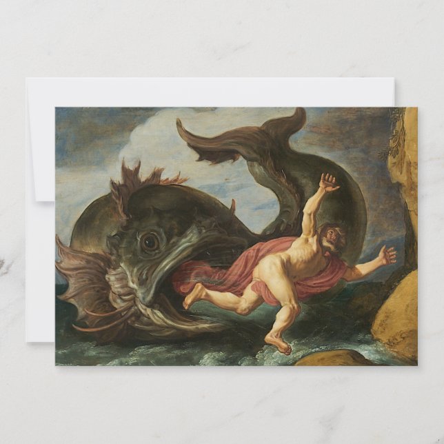 Convites personalizados "Jonah e a Baleia" (Frente)